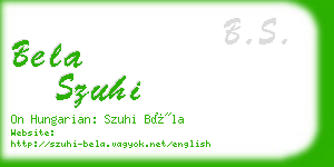 bela szuhi business card